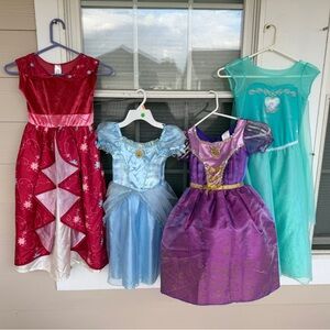 Girls Kids Toddler Princess Disney Princess Dresses (Lot of 4)